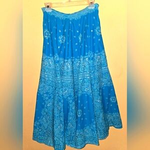 Turquoise Maxi Skirt